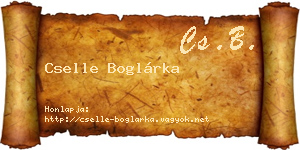 Cselle Boglárka névjegykártya