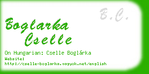 boglarka cselle business card